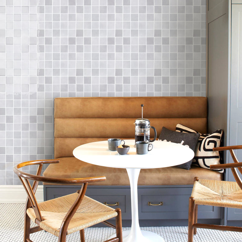 Gray Square Peel and Stick Backsplash Tile - Thicker Design