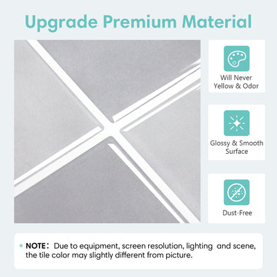 Gray Square Peel and Stick Backsplash Tile - Thicker Design