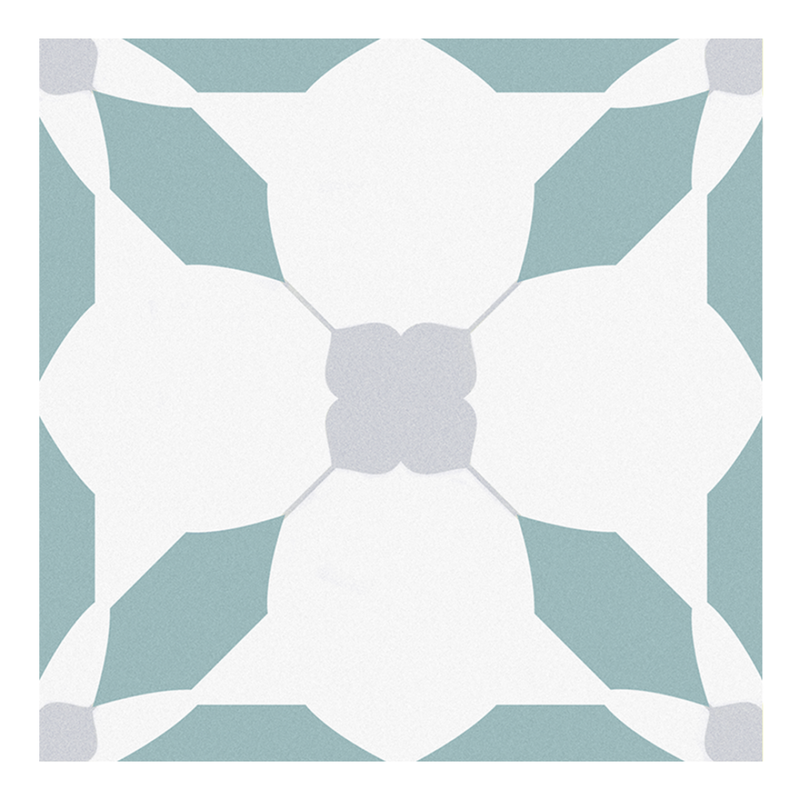 Retro Flower Peel and Stick Vinyl Floor Tile Sticker