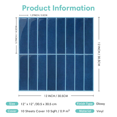 Peel and Stick Backsplash Tile Sample (1 Sheet)