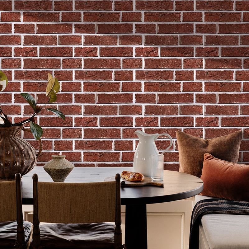 3D Vintage Red Brick Peel and Stick Wall Tile