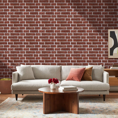 3D Vintage Red Brick Peel and Stick Wall Tile