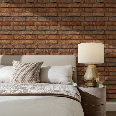 3D Dark Lava Brick Peel and Stick Wall Tile