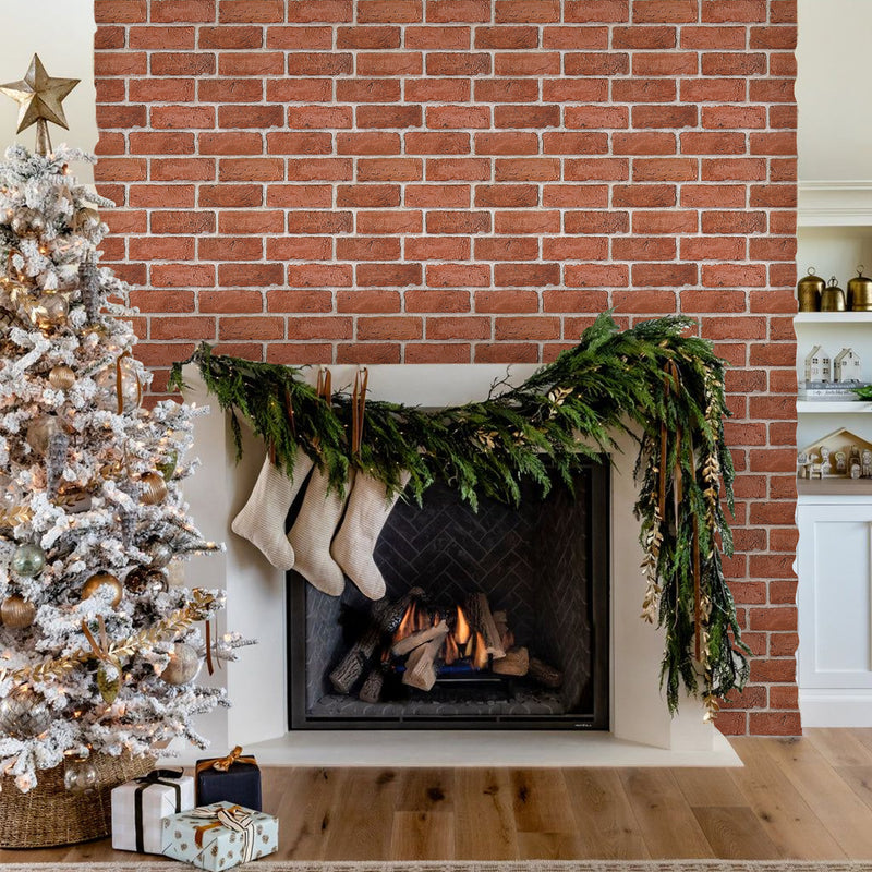 3D Classic Red Brick Peel and Stick Wall Tile