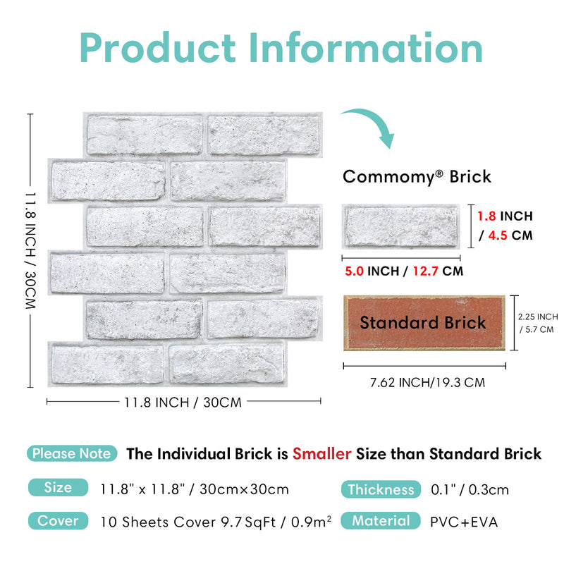 3D Peel and Stick Wall Tile Sample (1 Sheet)