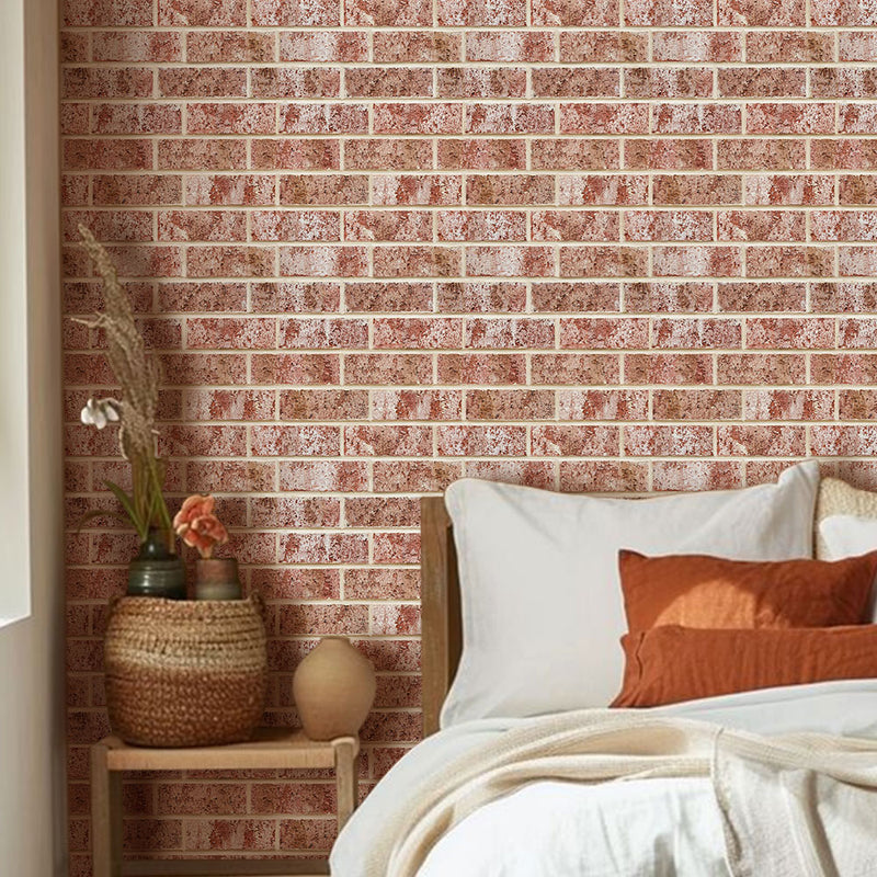 Azulejo de pared 3D Whitewash Red Brick Peel and Stick