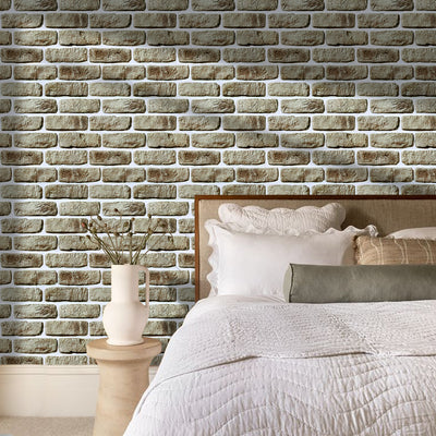 3D Camouflage Yellow Brick Peel and Stick Wall Tile