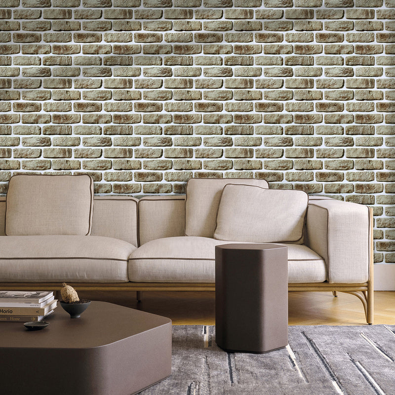 3D Camouflage Yellow Brick Peel and Stick Wall Tile