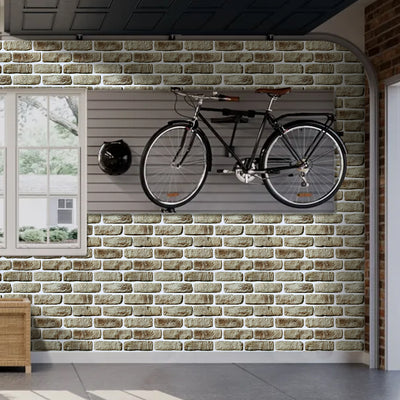 3D Camouflage Yellow Brick Peel and Stick Wall Tile