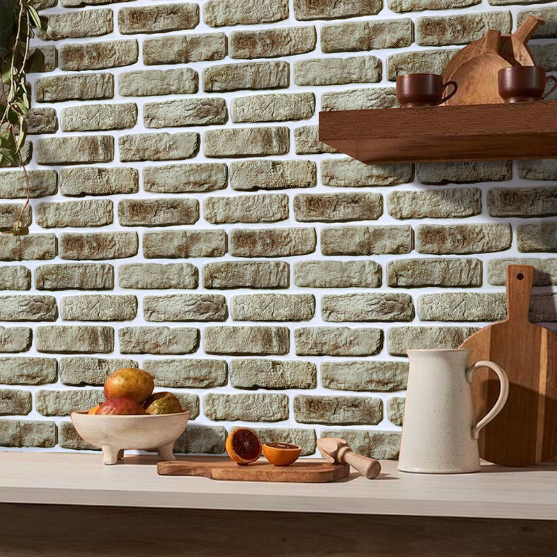 3D Camouflage Yellow Brick Peel and Stick Wall Tile