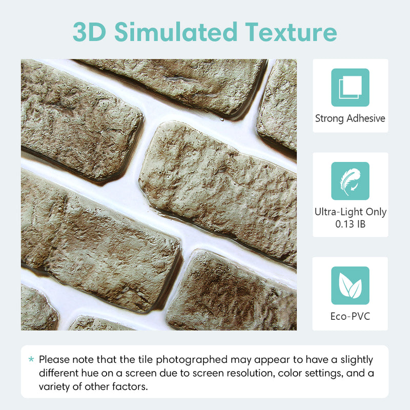 3D Camouflage Yellow Brick Peel and Stick Wall Tile