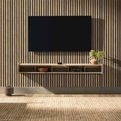 3D Slat Wood Peel and Stick Wall Tile