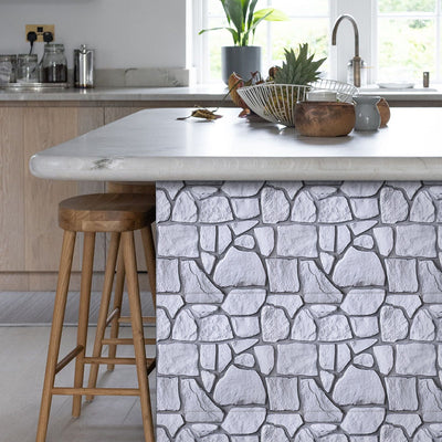 3D Sierra Sand Gray Limestone Peel and Stick Wall Tile