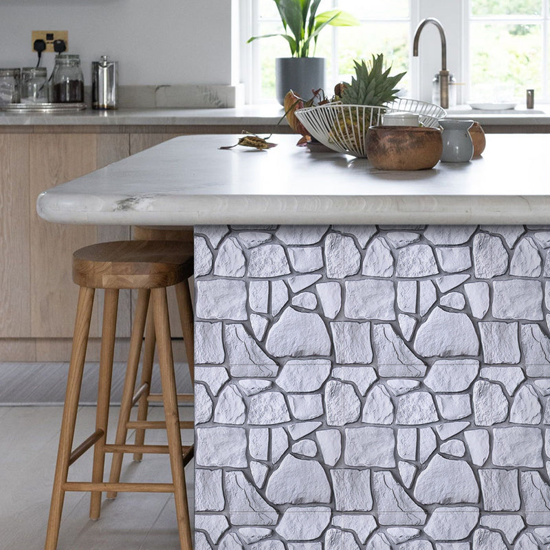 3D Sierra Sand Gray Limestone Peel and Stick Wall Tile
