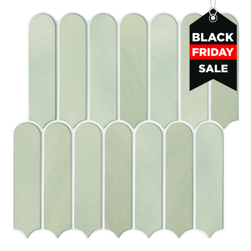 Azulejo de pared despegable y pegado con escamas de pescado verde oliva claro 3D