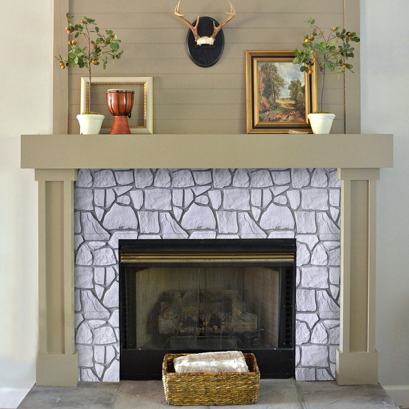 3D Sierra Sand Gray Limestone Peel and Stick Wall Tile