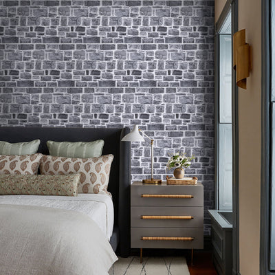 3D Retro Gray Faux Stone Peel and Stick Wall Tile