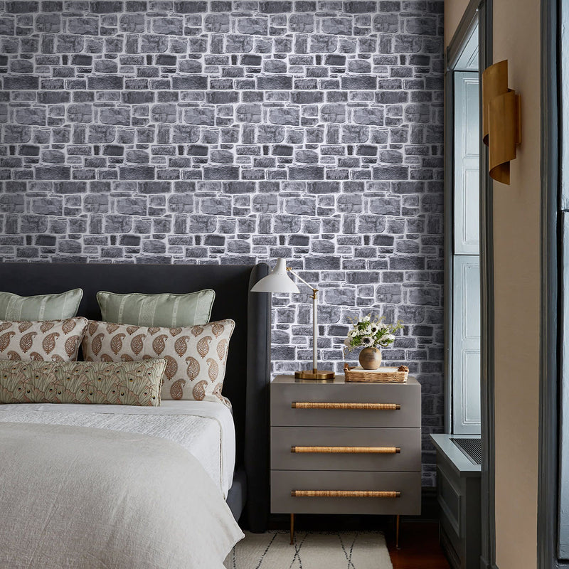 3D Retro Gray Faux Stone Peel and Stick Wall Tile