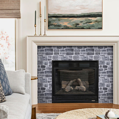 3D Retro Gray Faux Stone Peel and Stick Wall Tile