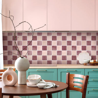 3D Dusty Rose Square Peel and Stick Wall Tile