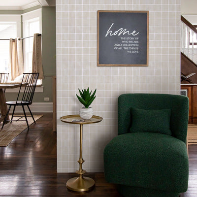 3D Beige Square Peel and Stick Wall Tile