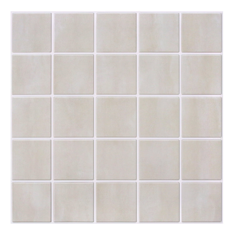 3D Beige Square Peel and Stick Wall Tile