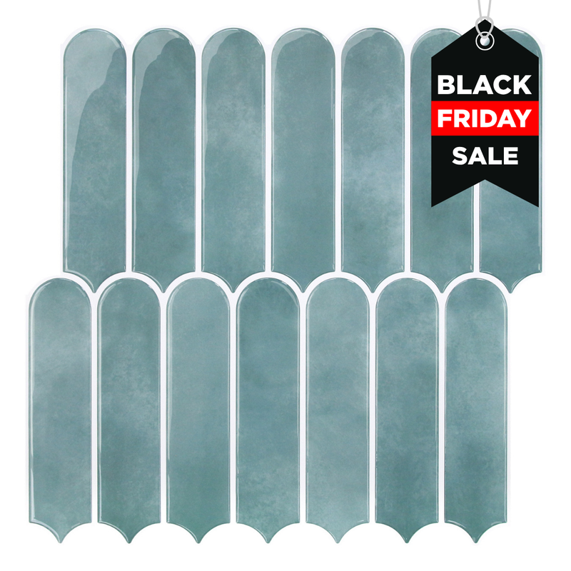 Ocean Mist Fish Scale Peel and Stick Backsplash Tile - Thicker Design
