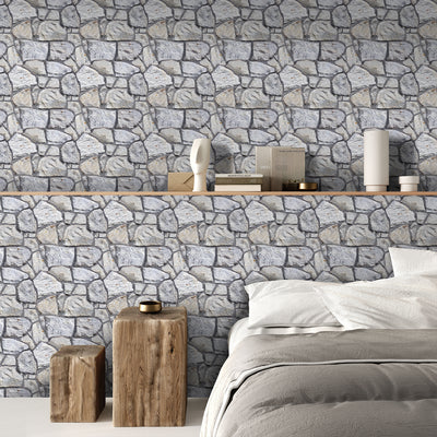 3D Irregular Flagstone Peel and Stick Wall Tile