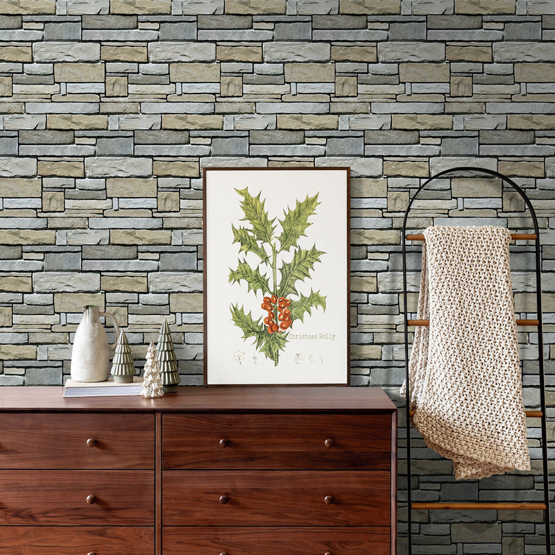3D Drystack Stone Peel and Stick Wall Tile