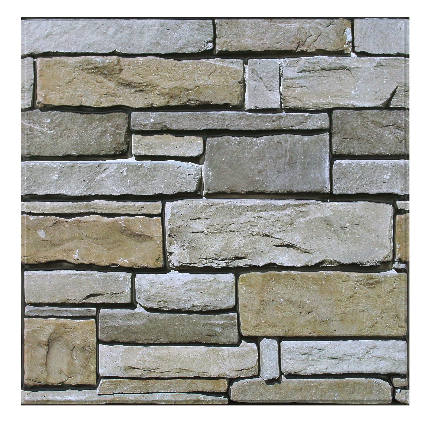 Dry Stack Seneca 3D Drystack Stone Peel and Stick Wall Tile – Commomy