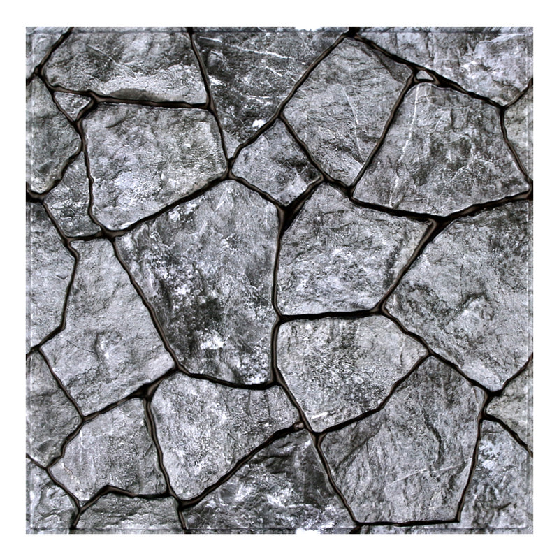 3D Dark Gray Stone Peel and Stick Wall Tile