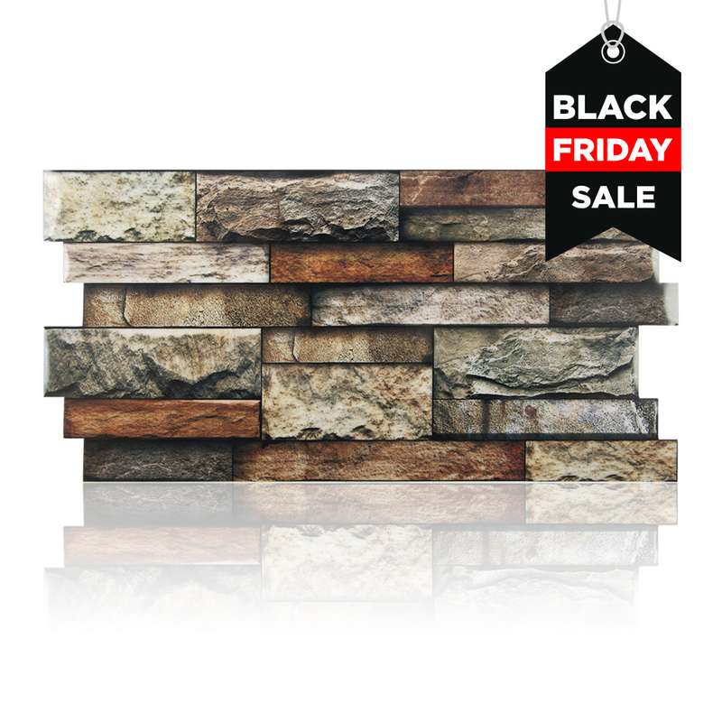 Retro Brick Stone Peel and Stick Tile Stickers