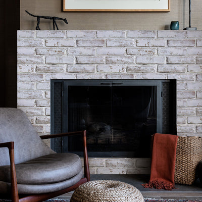 3D White and Gray Brick Wall Panels Peel and Stick -Large Size