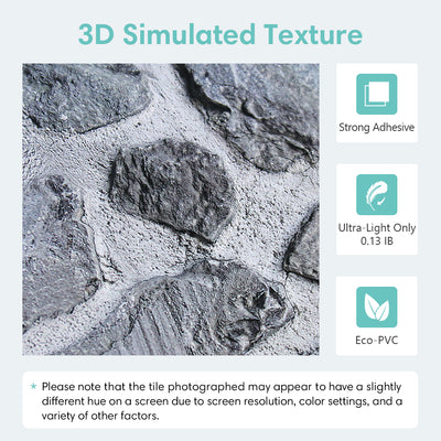 3D Retro Faux Stone Wall Panels Peel and Stick -Large Size