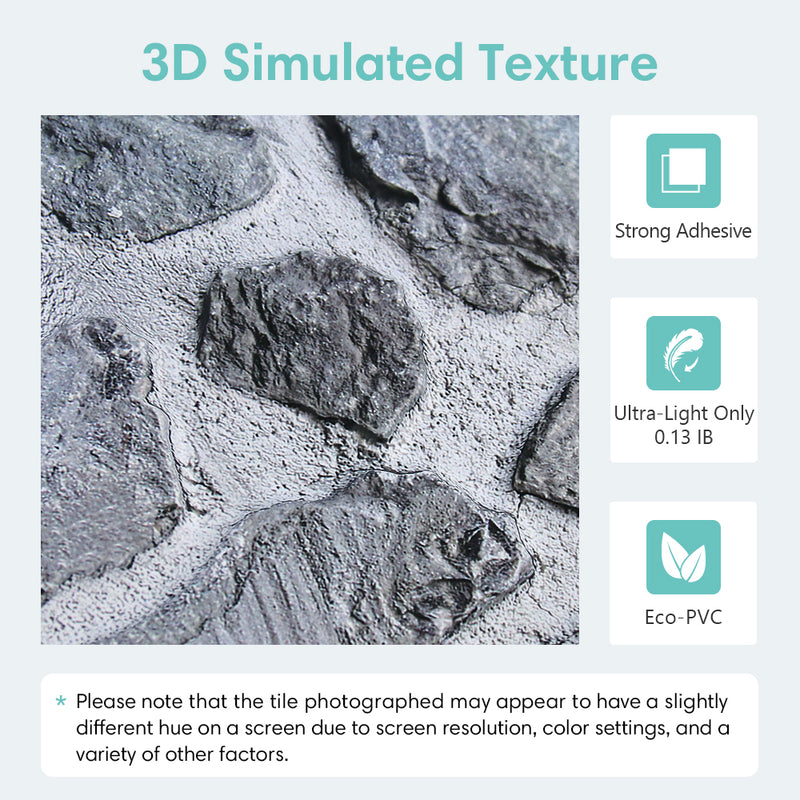 3D Retro Faux Stone Wall Panels Peel and Stick -Large Size