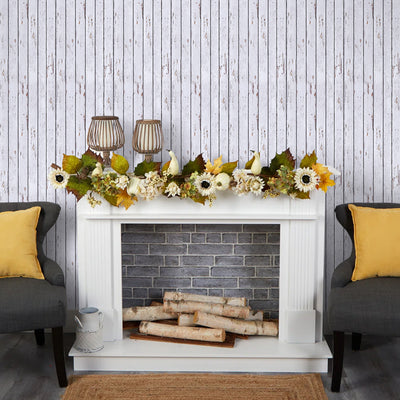 3D White Wood Grain Wall Panels Peel and Stick -Large Size