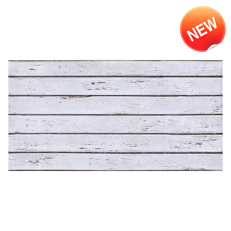 3D White Wood Grain Wall Panels Peel and Stick -Large Size