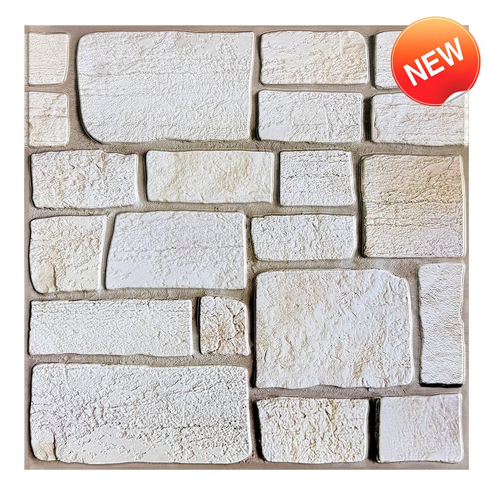 Fake Tiles 3D Faux Limestone Peel and Stick Wall Tile – Commomy
