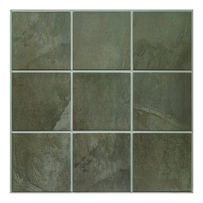 3D Grey Brown Ceramic Peel and Stick Wall Tile_Commomy Decor