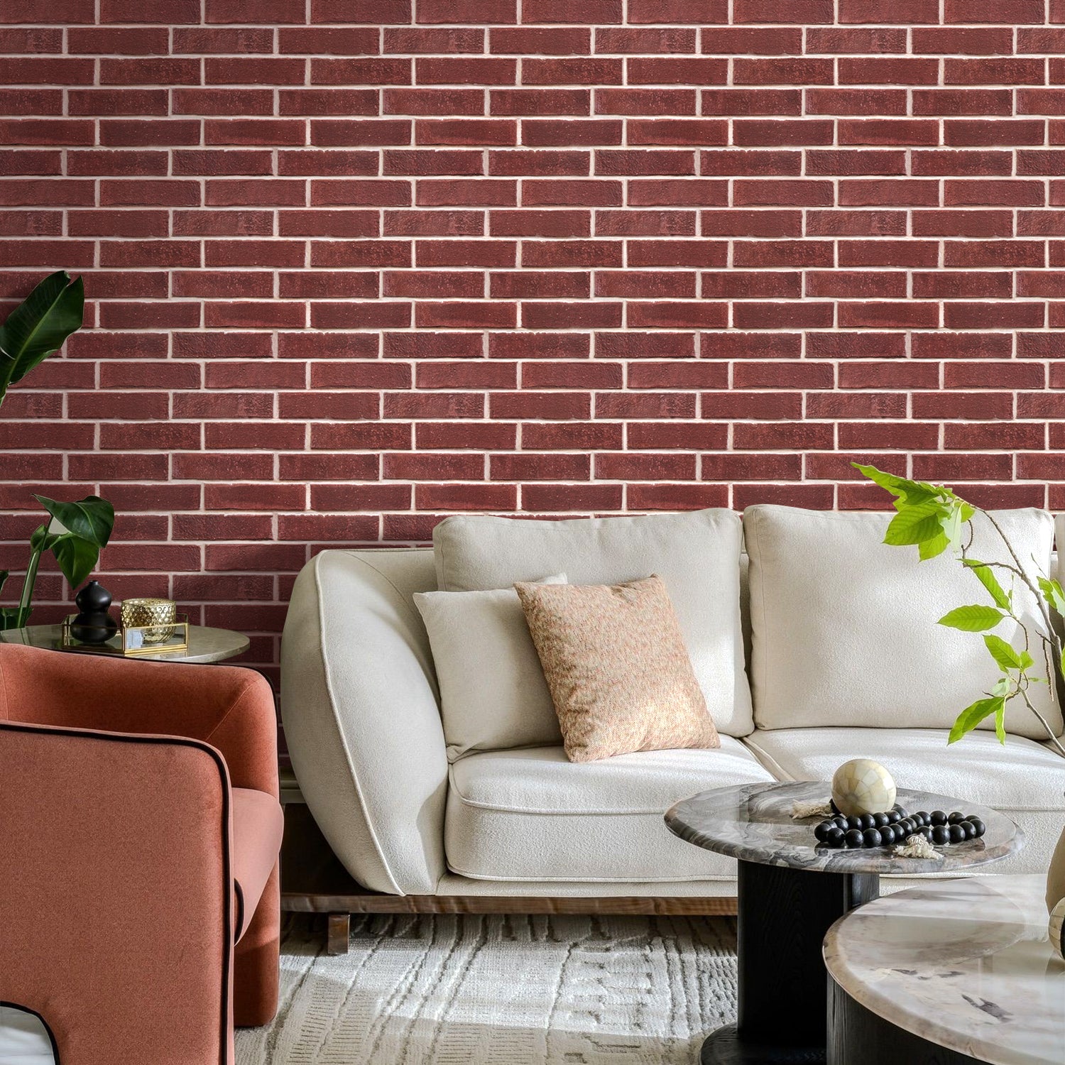 3D Red Brick Peel and Stick Wall Panels – Commomy