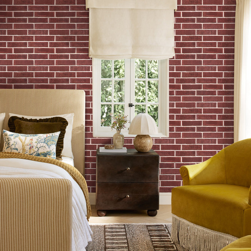 3D Red Brick Peel and Stick Wall Panels – Commomy