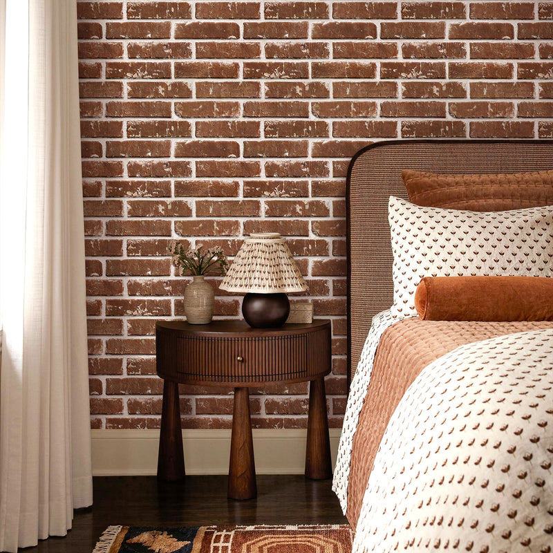3D Russet Brick Peel and Stick Wall Panels – Commomy