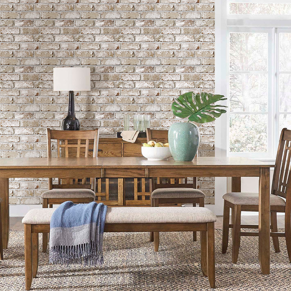 3D Rust Red Brick Peel and Stick Wall Tile – Commomy