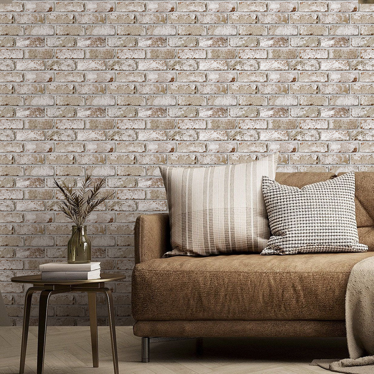 3D Rust Red Brick Peel and Stick Wall Tile – Commomy