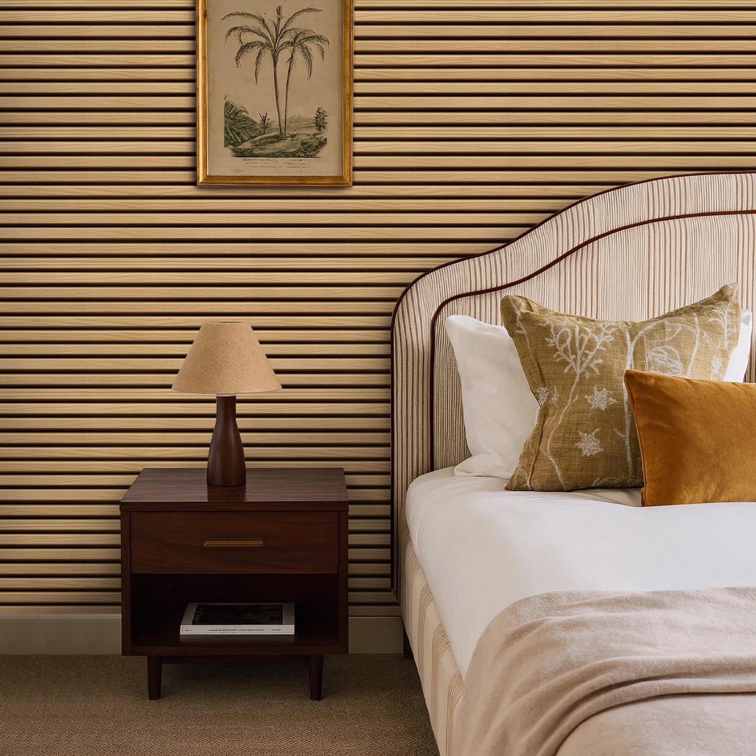 3D Slat Wood Wall Panels Peel and Stick -Large Size – Commomy