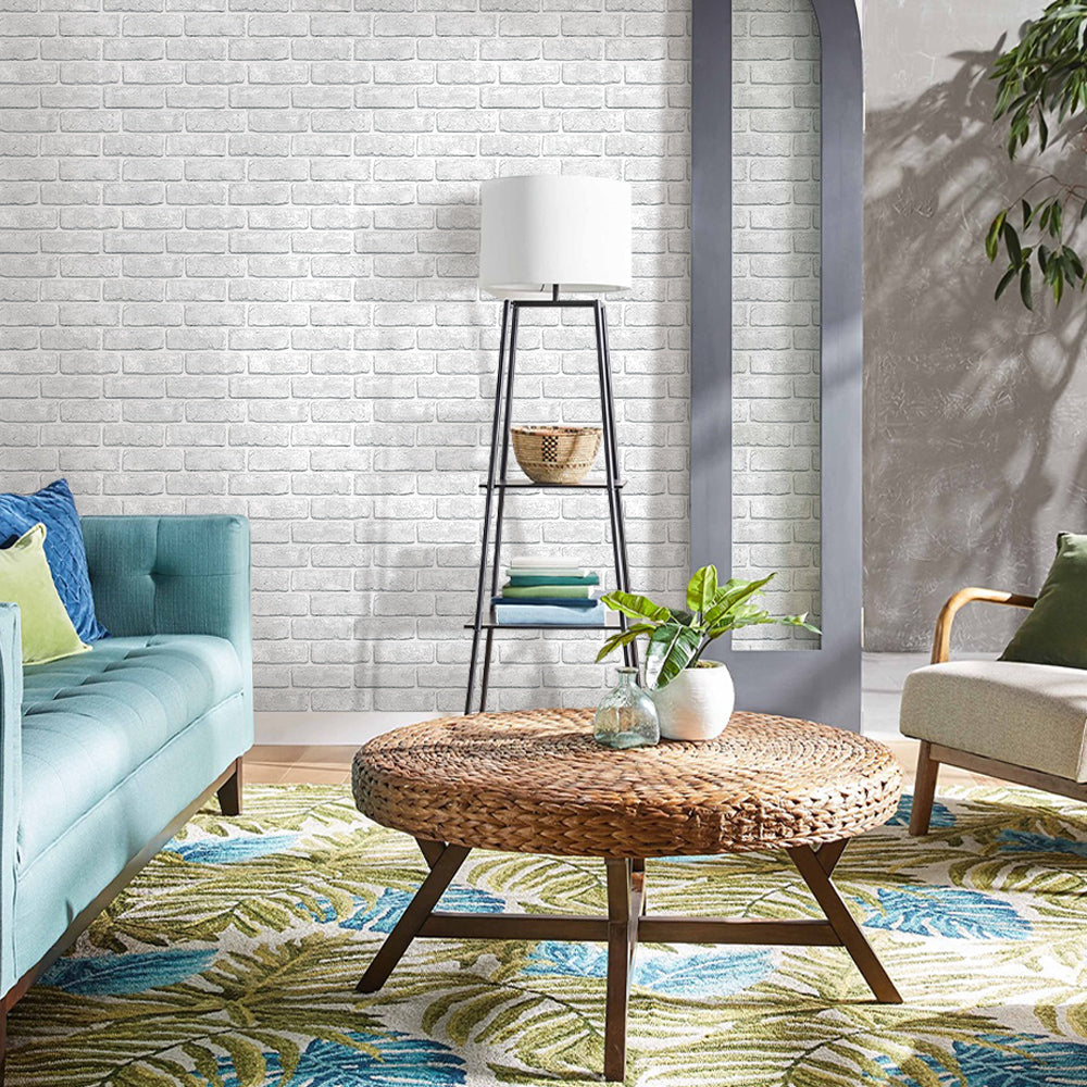 vintage white brick wallpaper