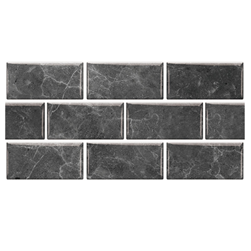Retro Black Marble Peel and Stick Tile Stickers