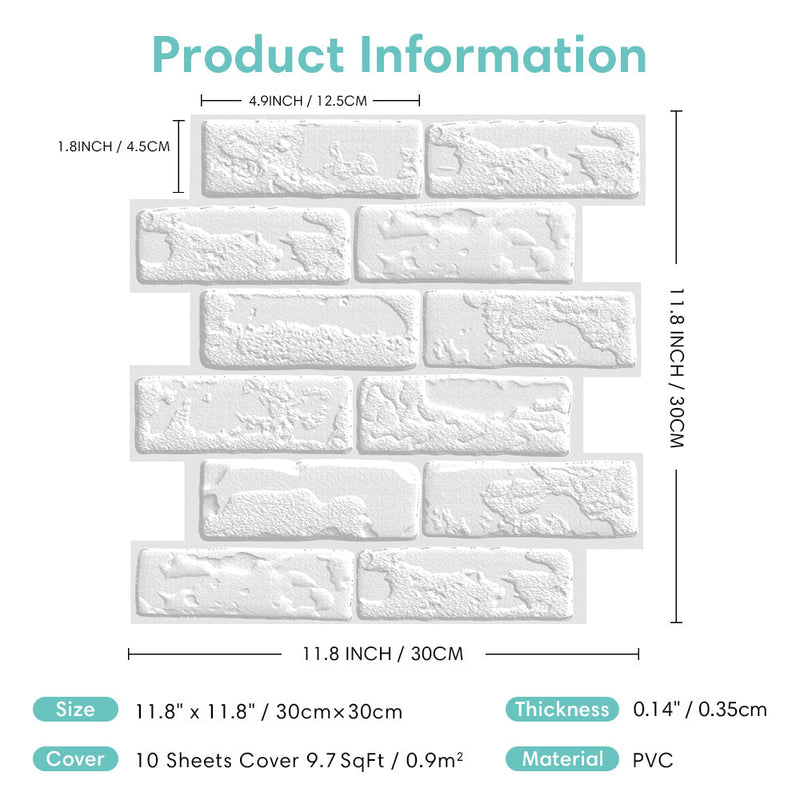 Muestra de azulejo de pared 3D Peel and Stick (1 hoja)