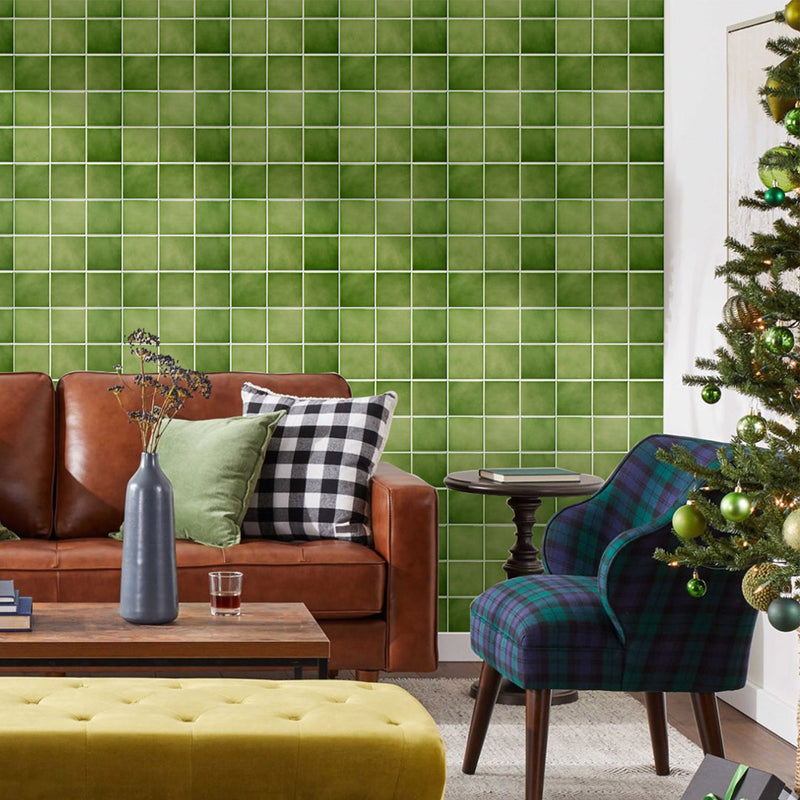 3D Green Ceramic Peel and Stick Wall Tile