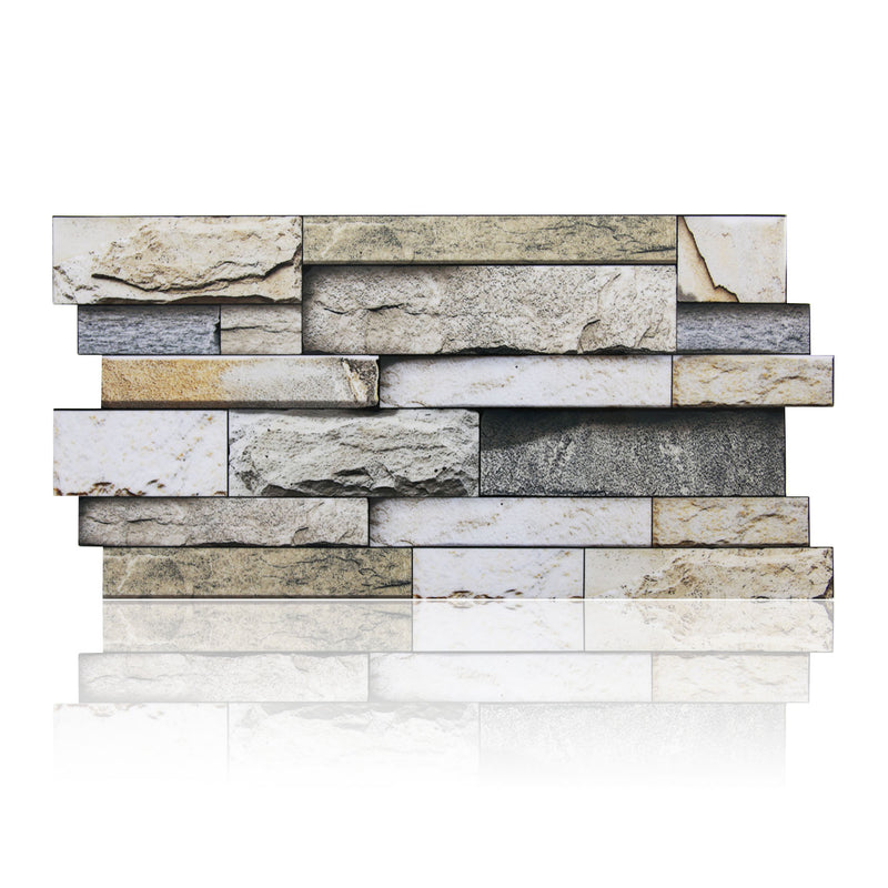 Yellow Brick Stone Peel and Stick Tile Stickers